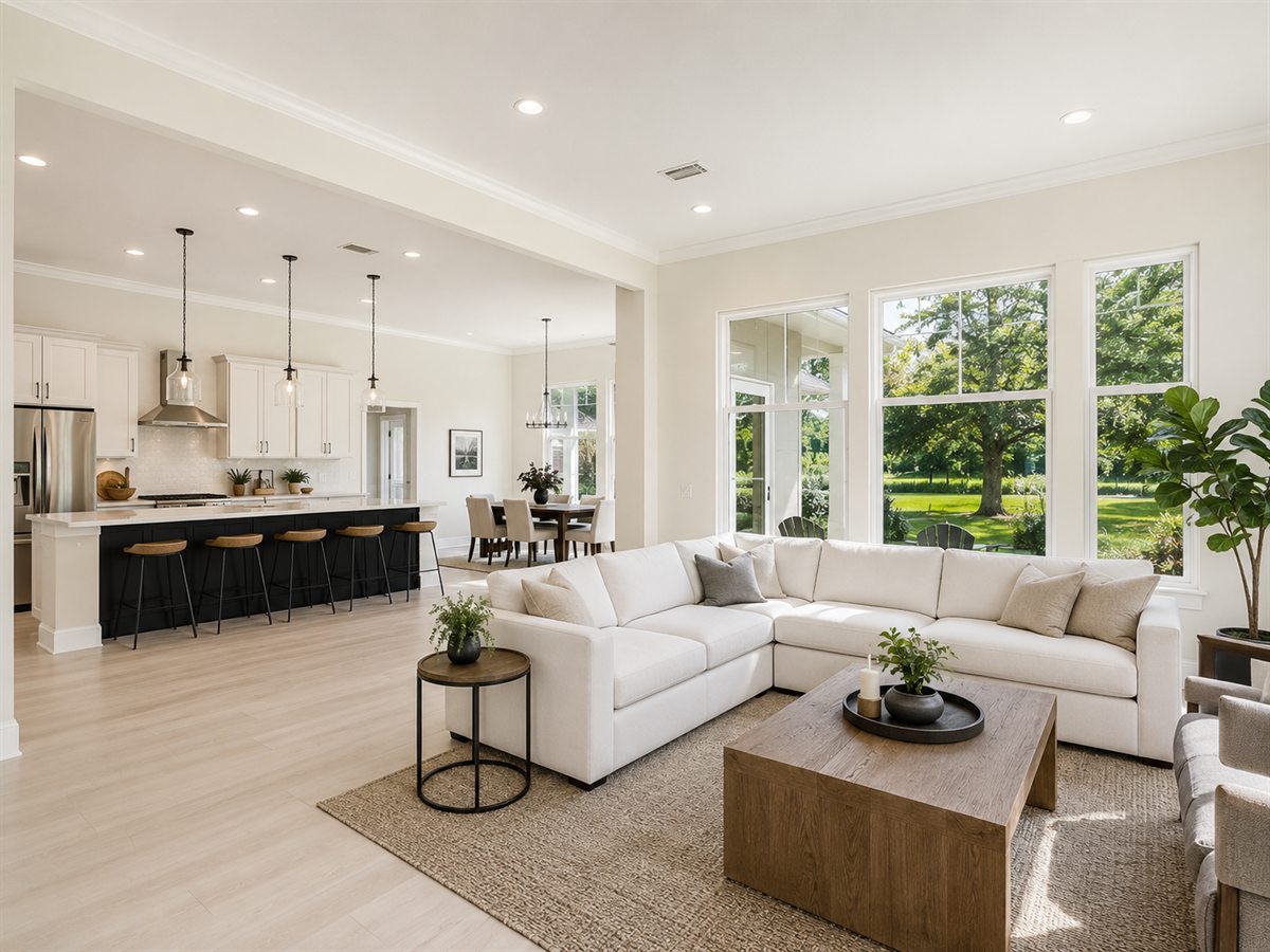 Interior — open-concept living room